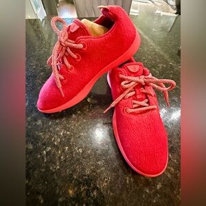 ALLBIRDS Merino Wool Runners Lace-Up Shoes WR Women Size US 8 Tuke Marinara RED